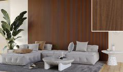 FC35 Dark Walnut Slat Wall Panelling