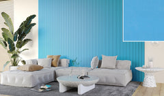 FC Blue Slat Wall Panelling