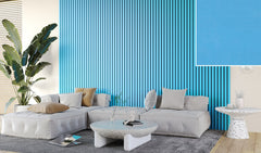 FC Blue Slat Wall Panelling