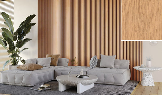 FC13 Light Oak Slat Wall Panelling