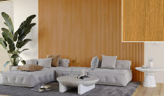 FC15 Natural Oak Slat Wall Panelling