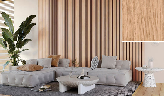 FC33 White Sand Oak Slat Wall Panelling