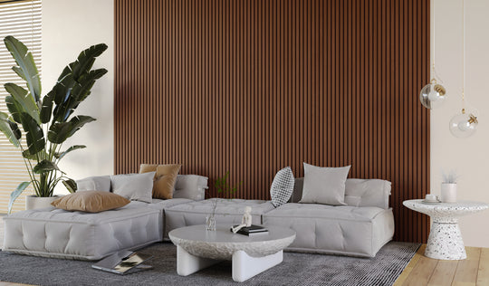 FC35 Dark Walnut Slat Wall Panelling