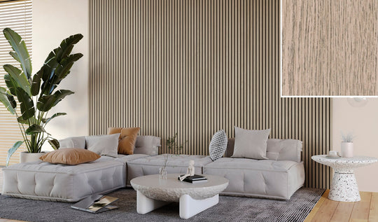 FC55 Silver Ash Slat Wall Panelling