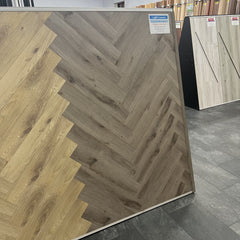 Light Luxury 12mm Herringbone - Cappuccino Oak