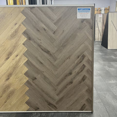 Light Luxury 12mm Herringbone - Cappuccino Oak