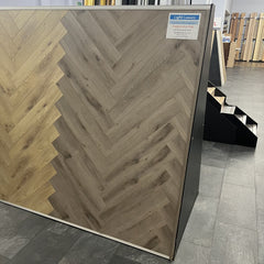Light Luxury 12mm Herringbone - Cappuccino Oak